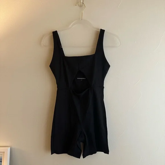 WeWoreWhat Black Cutout Romper Bodysuit - Picture 5 of 8
